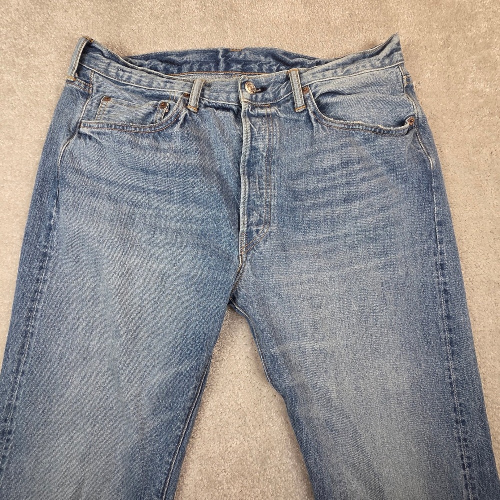 Buck Mason Japanese Loomstate Selvedge Cowboy Cut Jeans Blue 36x34 Fits 34x33